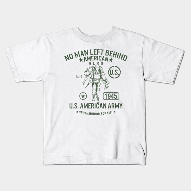 No Man Left Behind Kids T-Shirt by JakeRhodes